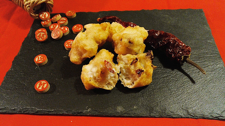 Il soffice interno delle Frittele di Baccalà e Pipi Sicchi di Augusta