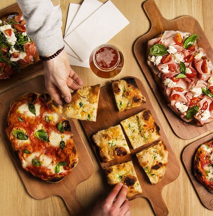 Pizza vista dall’alto