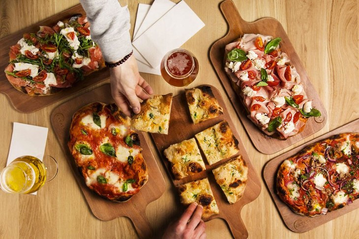 Pizza vista dall’alto