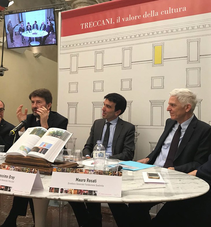 I ministri Franceschini e Martina alla presentazione Treccani Gusto