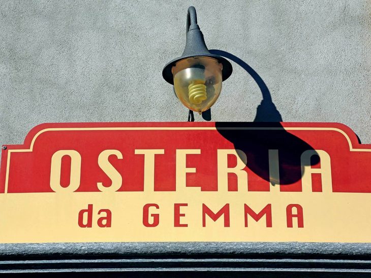 L’insegna dell’Osteria da Gemma