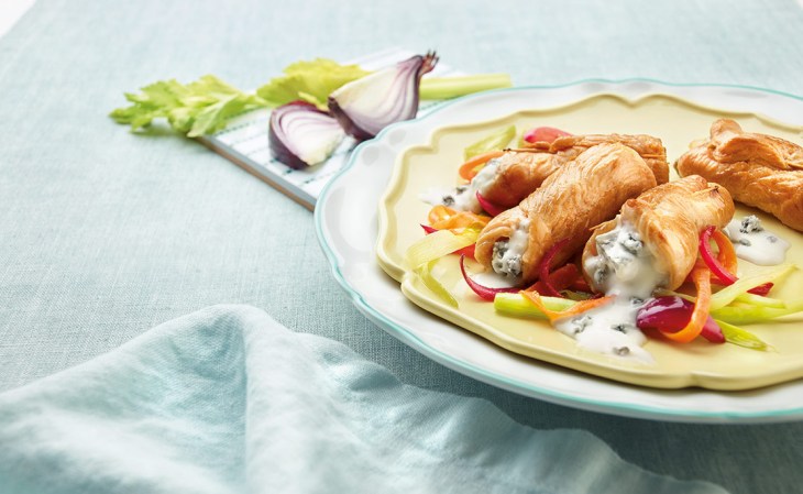 Bauletti di tacchino con Gorgonzola Dop Dolce e verdure