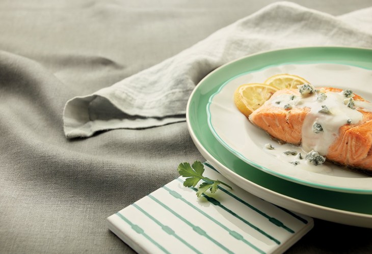 Salmone scottato con Gorgonzola Dop Piccante