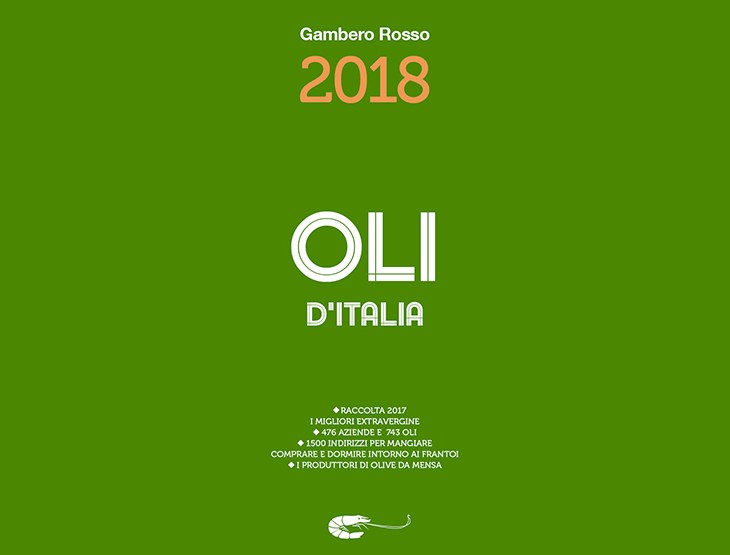 La copertina della guida Oli d’Italia 2018 del Gambero Rosso