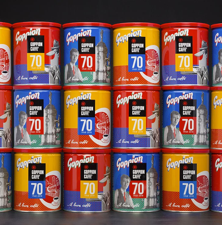 Le latte limited edition per i 70 anni della Goppion Caffè