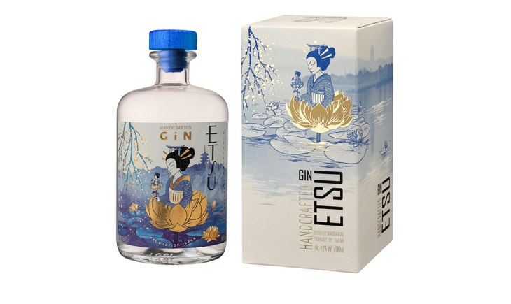 Bottiglia e scatola dell’Etsu Gin