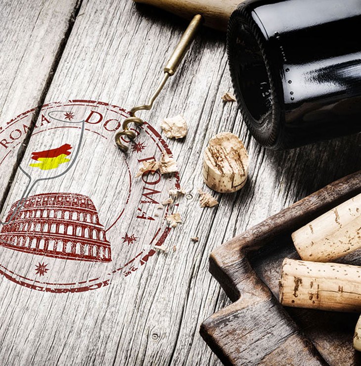 Tavolo con il marchio della Doc Roma