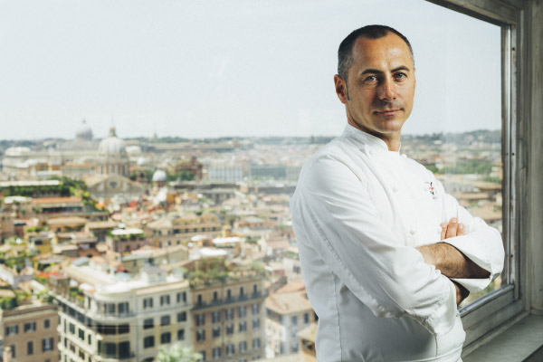 Lo chef Francesco Apreda dell'Imàgo Hotel Hassler