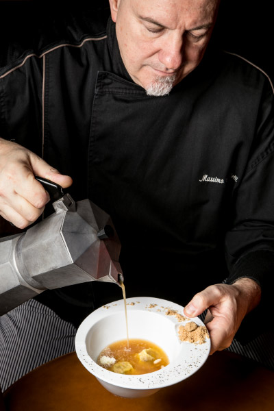 Lo chef Massimo Viglietti dell'Enoteca Achilli al Parlamento