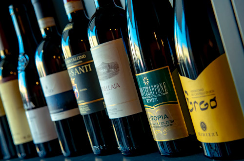 Alcuni dei vini proposti da Le Bollicine di Sara Bistrot