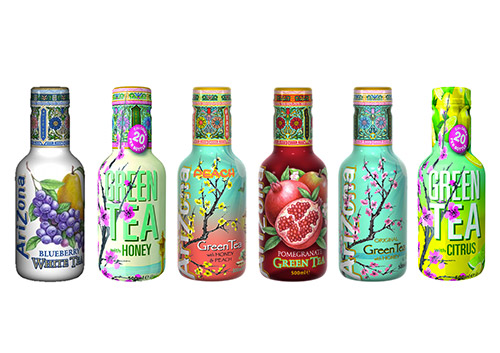 La gamma di green tea AriZona