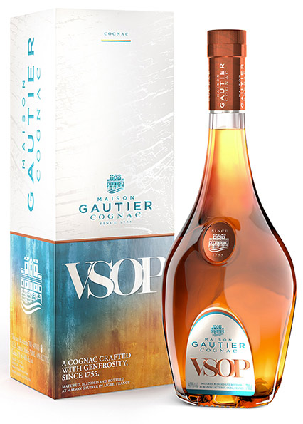 Bottiglia e scatola del Cognac Gautier VSOP 40°