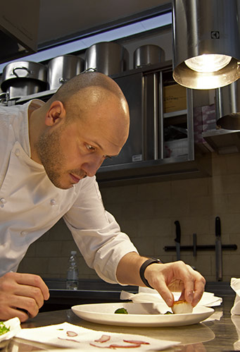 Lo chef Marco Visciola de Il Marin Ristoro del Porto Antico a Genova