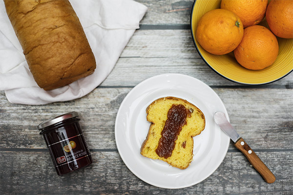 Pandolcetto all'arancia rossa di Sicilia con relativa marmellata