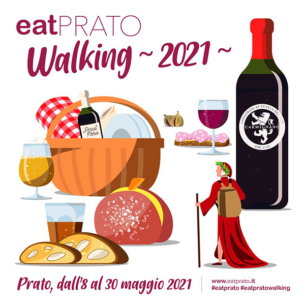 La locandina di EatPrato Walking 2021
